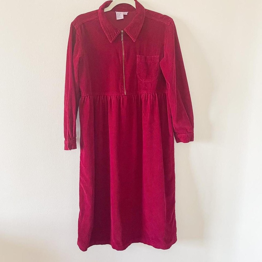 Fads burgundy shirt dress